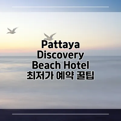 Pattaya Discovery Beach Hotel 최저가 예약 꿀팁