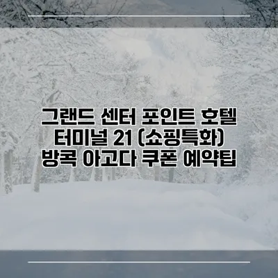 그랜드 센터 포인트 호텔 터미널 21 (쇼핑특화) 방콕 아고다 쿠폰 예약팁