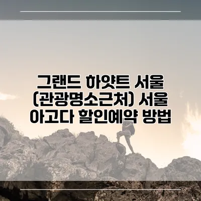 그랜드 하얏트 서울 (관광명소근처) 서울 아고다 할인예약 방법