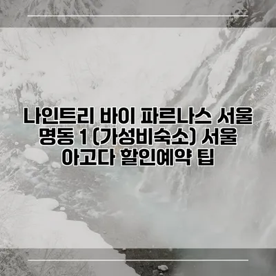 나인트리 바이 파르나스 서울 명동 1 (가성비숙소) 서울 아고다 할인예약 팁