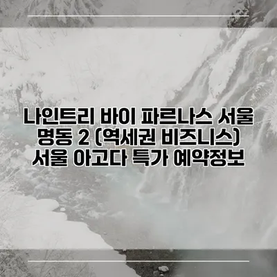 나인트리 바이 파르나스 서울 명동 2 (역세권 비즈니스) 서울 아고다 특가 예약정보
