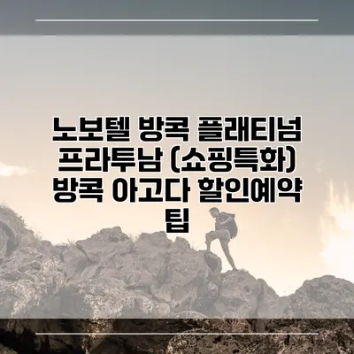 노보텔 방콕 플래티넘 프라투남 (쇼핑특화) 방콕 아고다 할인예약 팁