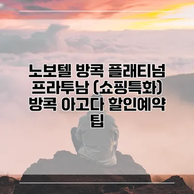 노보텔 방콕 플래티넘 프라투남 (쇼핑특화) 방콕 아고다 할인예약 팁