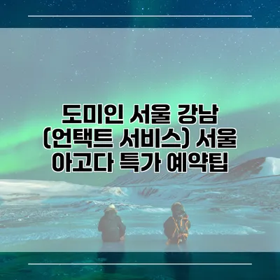 도미인 서울 강남 (언택트 서비스) 서울 아고다 특가 예약팁