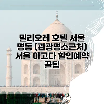 밀리오레 호텔 서울 명동 (관광명소근처) 서울 아고다 할인예약 꿀팁