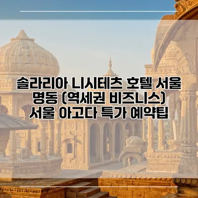 솔라리아 니시테츠 호텔 서울 명동 (역세권 비즈니스) 서울 아고다 특가 예약팁