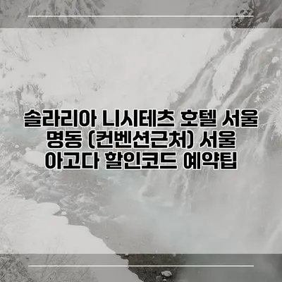 솔라리아 니시테츠 호텔 서울 명동 (컨벤션근처) 서울 아고다 할인코드 예약팁