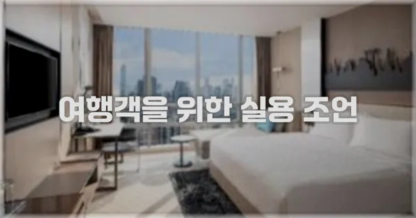 여행객을 위한 실용 조언