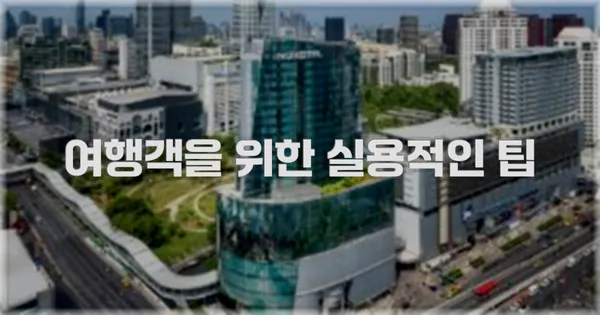여행객을 위한 실용적인 팁