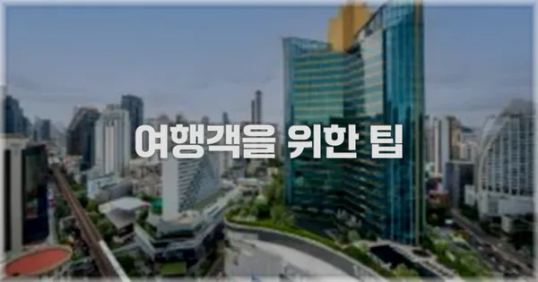 여행객을 위한 팁