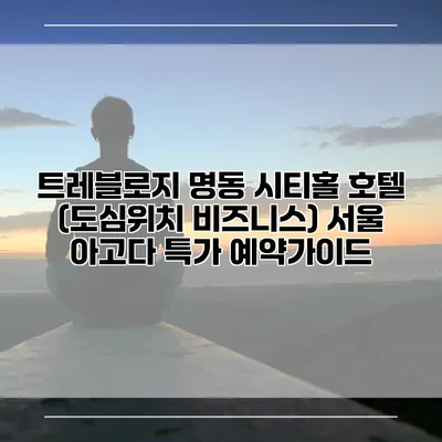 트레블로지 명동 시티홀 호텔 (도심위치 비즈니스) 서울 아고다 특가 예약가이드