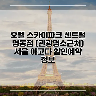 호텔 스카이파크 센트럴 명동점 (관광명소근처) 서울 아고다 할인예약 정보