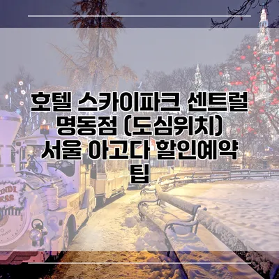 호텔 스카이파크 센트럴 명동점 (도심위치) 서울 아고다 할인예약 팁