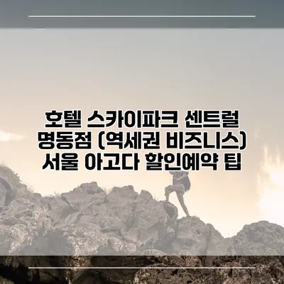 호텔 스카이파크 센트럴 명동점 (역세권 비즈니스) 서울 아고다 할인예약 팁